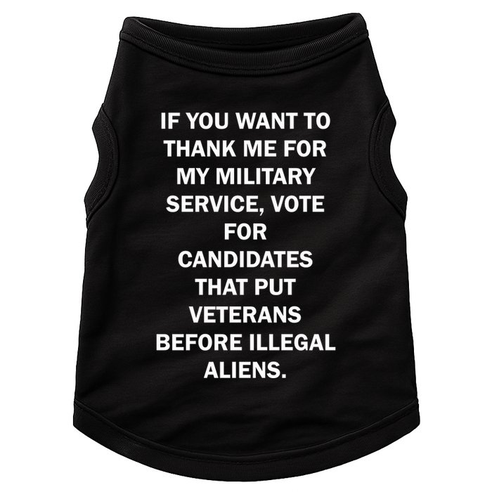 If You Want To Thank Me For My Military Service Doggie Tank