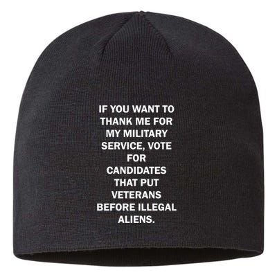 If You Want To Thank Me For My Military Service Sustainable Beanie