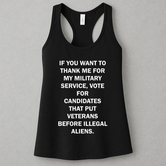 If You Want To Thank Me For My Military Service Womens Tank Top