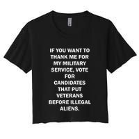 If You Want To Thank Me For My Military Service Women's Crop Top Tee