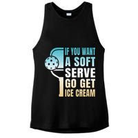 If You Want Soft Serve Go Get Ice Cream Pickleball Ladies PosiCharge Tri-Blend Wicking Tank