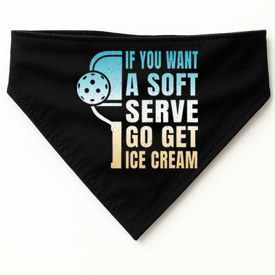 If You Want Soft Serve Go Get Ice Cream Pickleball USA-Made Doggie Bandana