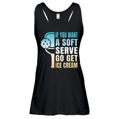 If You Want Soft Serve Go Get Ice Cream Pickleball Ladies Essential Flowy Tank