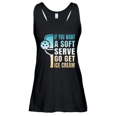 If You Want Soft Serve Go Get Ice Cream Pickleball Ladies Essential Flowy Tank