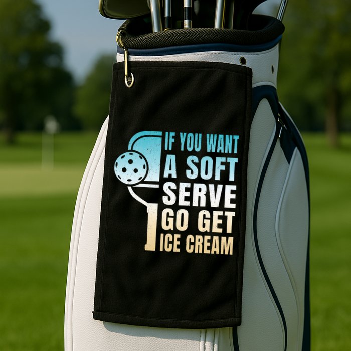 If You Want Soft Serve Go Get Ice Cream Pickleball Golf Towel