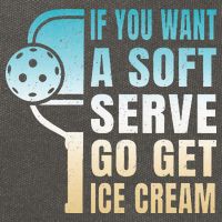 If You Want Soft Serve Go Get Ice Cream Pickleball Cotton Canvas Backpack