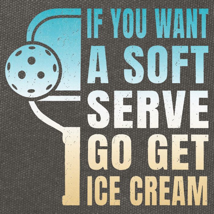 If You Want Soft Serve Go Get Ice Cream Pickleball Cotton Canvas Backpack