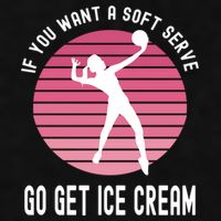 If You Want A Soft Serve Go Get Ice Cream Punny Volleyball Gift Ladies PosiCharge Tri-Blend Wicking Tank