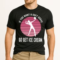 If You Want A Soft Serve Go Get Ice Cream Punny Volleyball Gift Performance Shirt