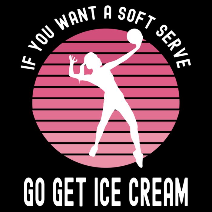 If You Want A Soft Serve Go Get Ice Cream Punny Volleyball Gift Backpack