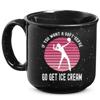 If You Want A Soft Serve Go Get Ice Cream Punny Volleyball Gift 15oz Campfire Ceramic Mug