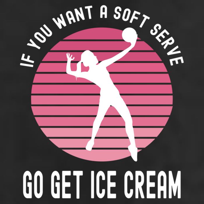 If You Want A Soft Serve Go Get Ice Cream Punny Volleyball Gift 25L Jumbo Tote