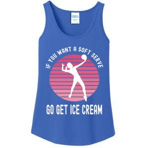 If You Want A Soft Serve Go Get Ice Cream Punny Volleyball Gift Ladies Essential Tank