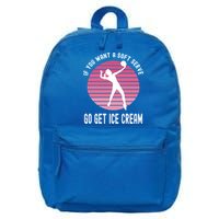 If You Want A Soft Serve Go Get Ice Cream Punny Volleyball Gift 16 in Basic Backpack