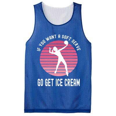If You Want A Soft Serve Go Get Ice Cream Punny Volleyball Gift Mesh Reversible Basketball Jersey Tank