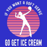 If You Want A Soft Serve Go Get Ice Cream Punny Volleyball Gift Baby Bodysuit