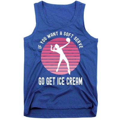 If You Want A Soft Serve Go Get Ice Cream Punny Volleyball Gift Tank Top