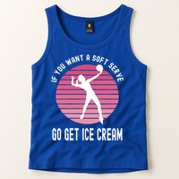If You Want A Soft Serve Go Get Ice Cream Punny Volleyball Gift Tank Top