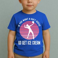 If You Want A Soft Serve Go Get Ice Cream Punny Volleyball Gift Toddler T-Shirt