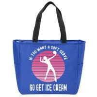 If You Want A Soft Serve Go Get Ice Cream Punny Volleyball Gift Zip Tote Bag