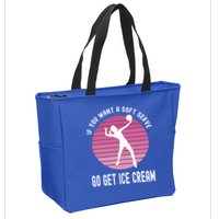 If You Want A Soft Serve Go Get Ice Cream Punny Volleyball Gift Zip Tote Bag