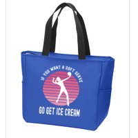 If You Want A Soft Serve Go Get Ice Cream Punny Volleyball Gift Zip Tote Bag