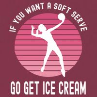If You Want A Soft Serve Go Get Ice Cream Punny Volleyball Gift 16oz Travel Tumbler