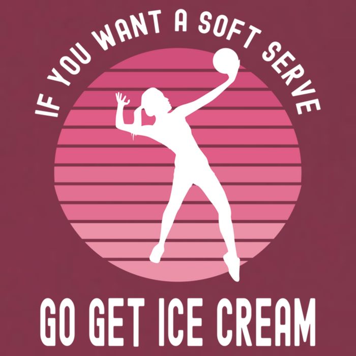 If You Want A Soft Serve Go Get Ice Cream Punny Volleyball Gift 16oz Travel Tumbler
