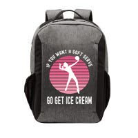 If You Want A Soft Serve Go Get Ice Cream Punny Volleyball Gift Vector Backpack