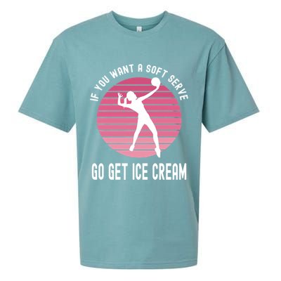If You Want A Soft Serve Go Get Ice Cream Punny Volleyball Gift Sueded Cloud Jersey T-Shirt