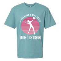 If You Want A Soft Serve Go Get Ice Cream Punny Volleyball Gift Sueded Cloud Jersey T-Shirt
