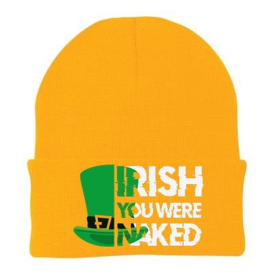 Irish You Were Naked Funny St Patricks Knit Cap Winter Beanie