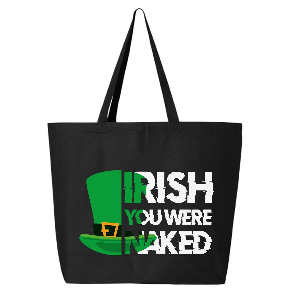 Irish You Were Naked Funny St Patricks 25L Jumbo Tote