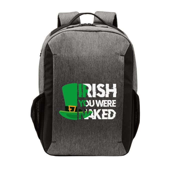Irish You Were Naked Funny St Patricks Vector Backpack