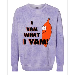 I Yam What I Yam Funny Yam Colorblast Crewneck Sweatshirt