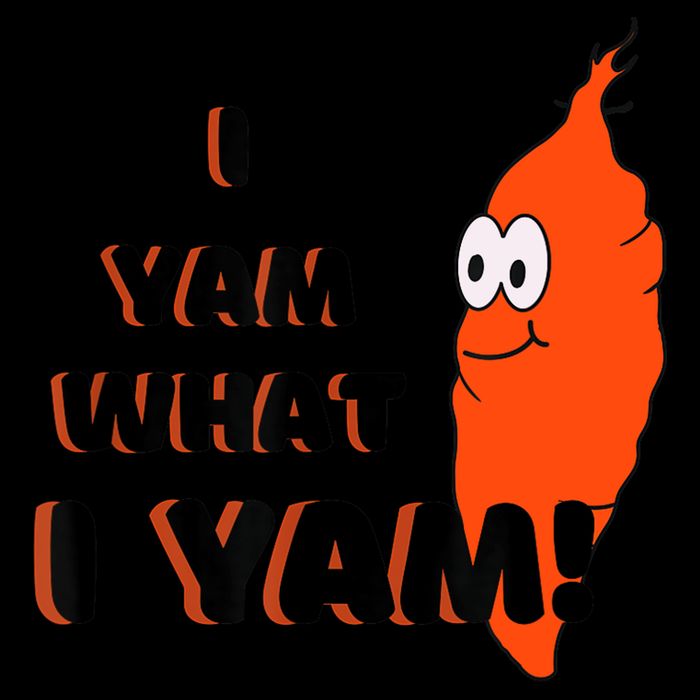 I Yam What I Yam Funny Yam Cropped Pullover Crew