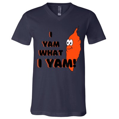 I Yam What I Yam Funny Yam V-Neck T-Shirt