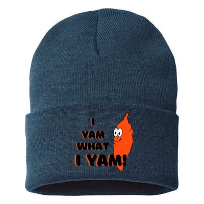 I Yam What I Yam Funny Yam Sustainable Knit Beanie