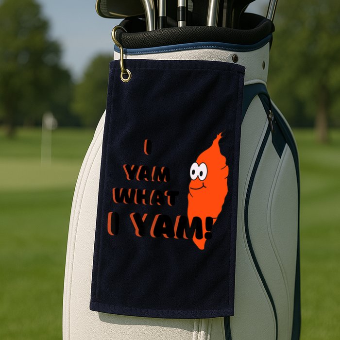 I Yam What I Yam Funny Yam Golf Towel