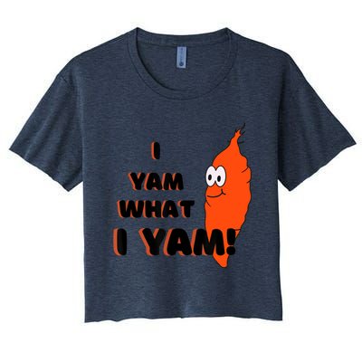 I Yam What I Yam Funny Yam Women's Crop Top Tee