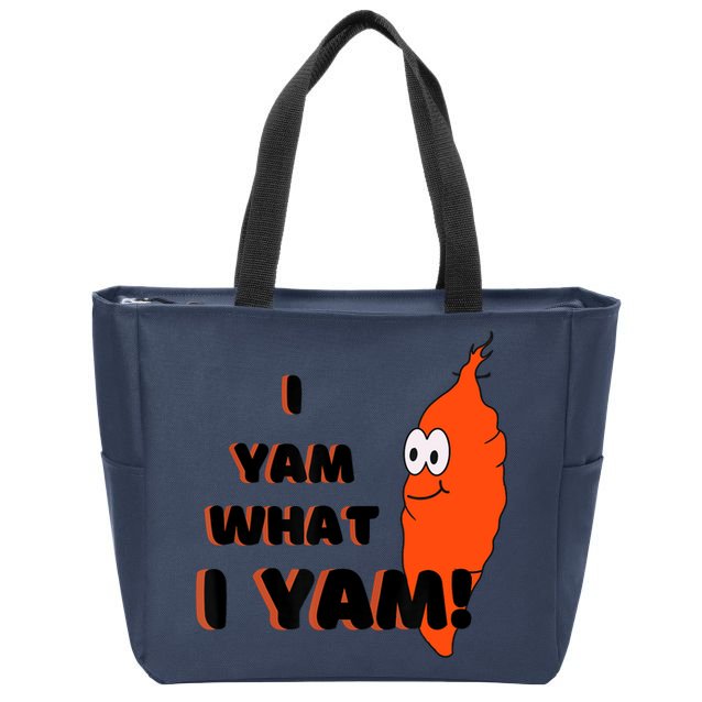 I Yam What I Yam Funny Yam Zip Tote Bag