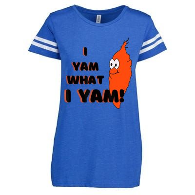 I Yam What I Yam Funny Yam Enza Ladies Jersey Football T-Shirt