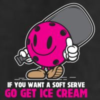 If You Want Soft Serve Go Get Ice Cream Funny Pickleball Gift Cool Comfort Performance Bucket Hat