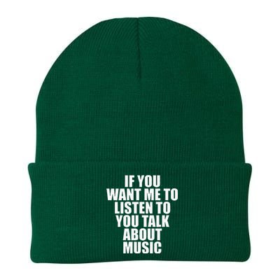 If You Want Me To Listen To You Talk About Music Knit Cap Winter Beanie