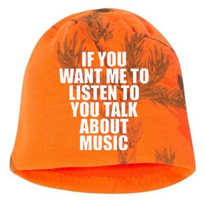 If You Want Me To Listen To You Talk About Music Kati - Camo Knit Beanie