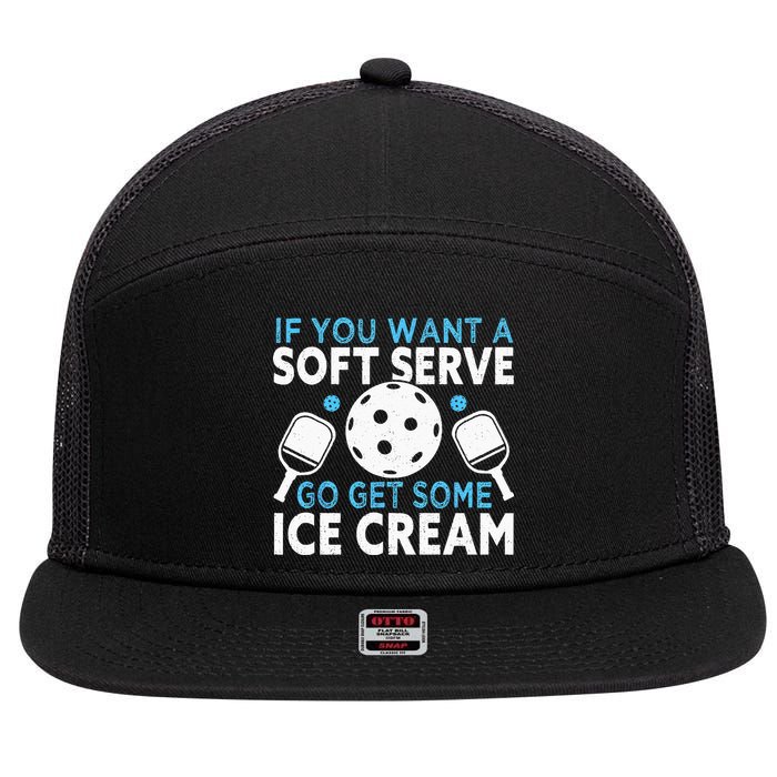 If you want a soft serve go get some Ice Cream Pickleball 7 Panel Mesh Trucker Snapback Hat