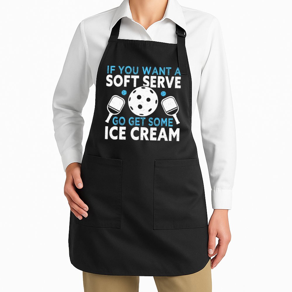 If you want a soft serve go get some Ice Cream Pickleball Apron