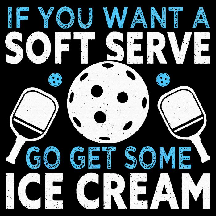 If you want a soft serve go get some Ice Cream Pickleball 7-Panel Snapback Hat