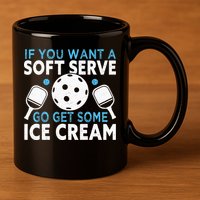 If you want a soft serve go get some Ice Cream Pickleball 11oz C Handle Ceramic Mug