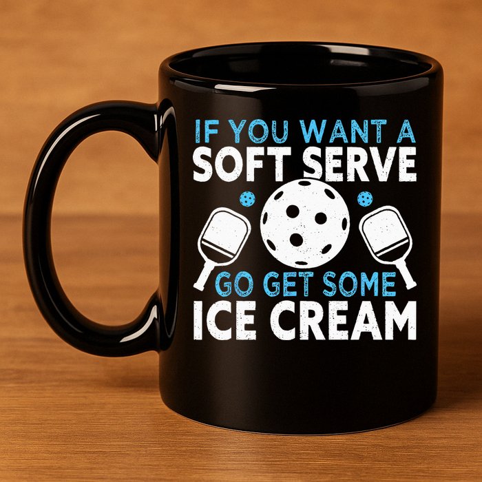 If you want a soft serve go get some Ice Cream Pickleball 11oz C Handle Ceramic Mug